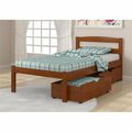 Pivot Direct Twin Size Econo Bed with Dual Under Bed Drawers in Light Espresso PD_575TE_505E